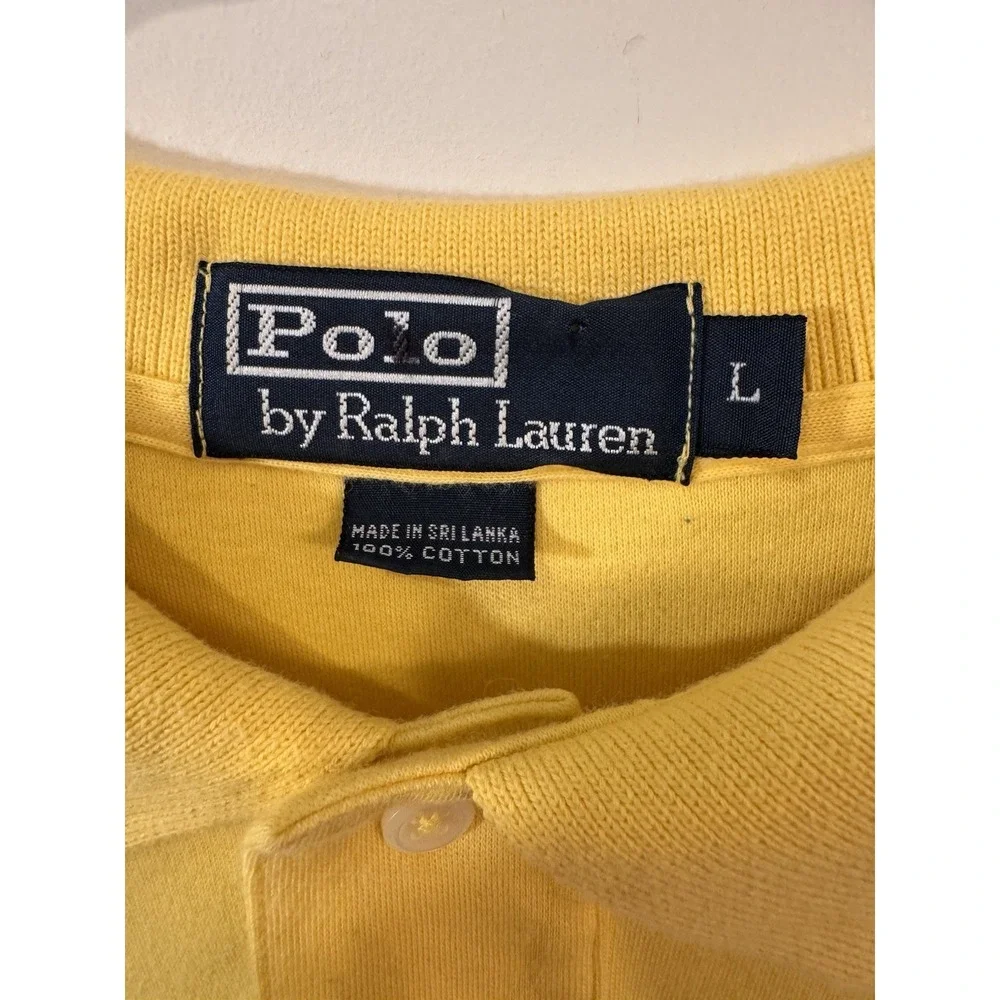 Polo Ralph Lauren men's yellow, short sleeve polo shirt‎ size L